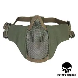 Maschera Mezzo Viso con Rete in Metallo Olive Drab Verde Emerson