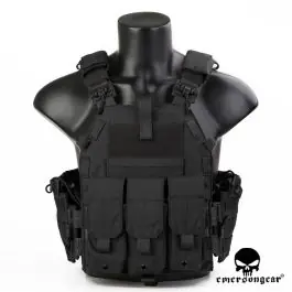 Gilet Tattico Plate Carrier con Sgancio Rapido Nero Emerson (EM7405B)