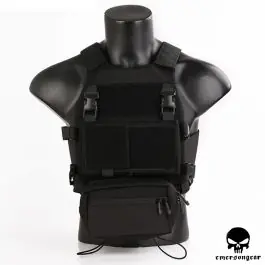 Tactical Vest Gilet Tattico con Chest Rig Nero Emerson