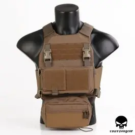 Tactical Vest Gilet Tattico con Chest Rig Coyote Brown Tan Emerson