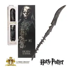 Bacchetta di Mangia Morte Death Eater e Segnalibro The Noble Collection originale Warner Bros