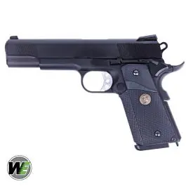 Pistola Softair a Gas 1911 MEU RAIL Classic - Scarrellante - Nero - WE (WE08B)