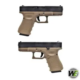 Pistola a Gas G19 Gen4 Dual Tone Nera e Tan WE