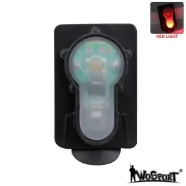Luce di Segnalazione Rossa WoSport aggancio Clip Nero