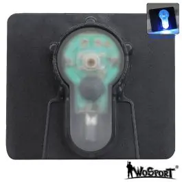 Luce di Segnalazione Blu WoSport aggancio su Velcro Nero