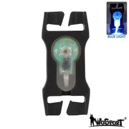 Luce di Segnalazione Blu WoSport aggancio su Cinture 2,5cm Nero