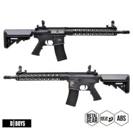 Fucile Elettrico M4 Body Polimero Paramano Alluminio M-Lok 12.5"" Nero D Boys