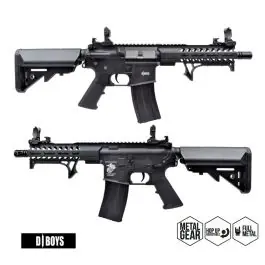 Fucile Elettrico M4 M-Lok 8"" Full Metal con Impugnatura Hand-Stop Nero D Boys