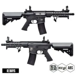 Fucile Elettrico M4 Paramano Alluminio M-Lok 8"" Body Polimero Nero D Boys