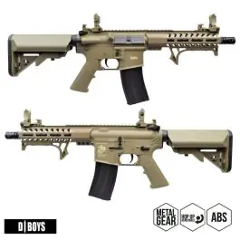 Fucile Elettrico M4 Paramano Alluminio M-Lok 8"" Body Polimero Dark Earth D Boys