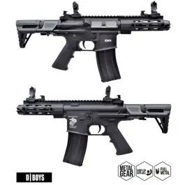 Fucile Elettrico M4 PDW M-Lok 5"" 1/4 Full Metal Nero D Boys