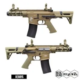 Fucile Elettrico M4 PDW M-Lok 5"" 1/4 Full Metal Dark Earth D Boys