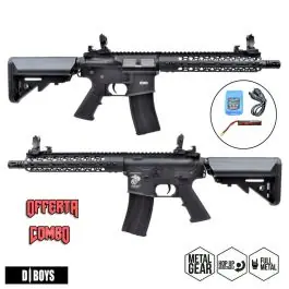 Fucile Elettrico M4 M-Lok 10"" Full Metal Nero D Boys Offerta Combo