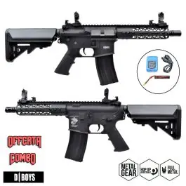 Fucile Elettrico M4 M-Lok 7"" Full Metal Nero D Boys Offerta Combo