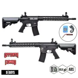 Fucile Elettrico M4 Body Polimero Paramano Alluminio M-Lok 12.5"" Nero D Boys Offerta Combo