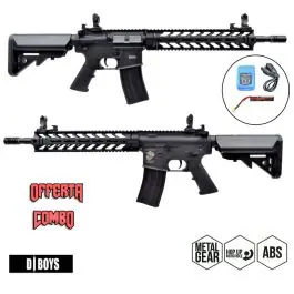 Fucile Elettrico M4 M-Lok 12"" Full Metal Nero D Boys Offerta Combo
