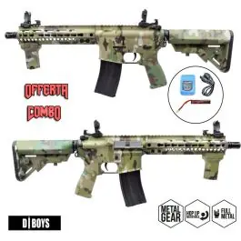 Fucile Elettrico M4 Keymod 9,5"" Full Metal Multicam D Boys Offerta Combo