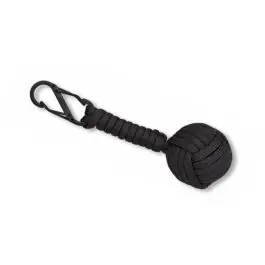 Portachiavi in paracord con moschettone Barbaric Nero