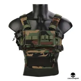 Gilet Tattico Chest Rig Micro Fight Chassis MK3 Woodland Emerson Gear