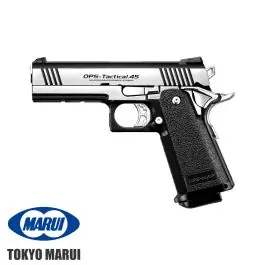 Pistola a Gas Hi-Capa OPS-Tactical.45 GBB Silver/Nero Tokyo Marui