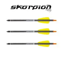 3 frecce in carbonio 7,5"" per balestra R9 Cobra System SKORPION