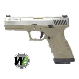 Pistola a gas GP1799 T3 WET Blowback Tan/silver Custom WE
