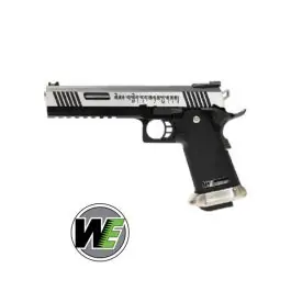 Pistola a gas HI-CAP 6.0 IREX Silver WET Custom Blowback nera WE