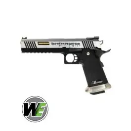 Pistola a gas HI-CAP 6.0 IREX FORCE Silver/oro WET Custom Blowback nera WE