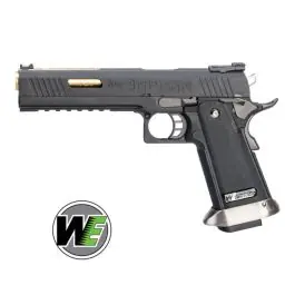Pistola a gas HI-CAP 6.0 IREX FORCE nero/gold WET Custom Blowback nera WE
