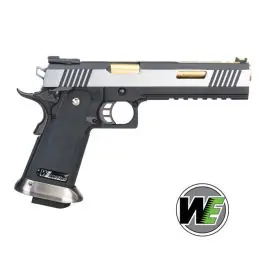 Pistola a gas HI-CAP 6.0 IREX Silver/Oro WET Custom Blowback nera WE