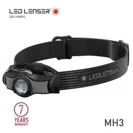 Torcia Faretto da testa MH3 - 200 lm - Ledlenser ghiera nera