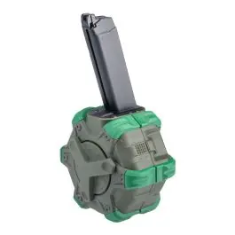 Caricatore DRUM a GAS da 350 BBs per serie Glock WE