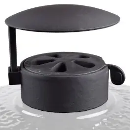 CAMINETTO IN GHISA CON COPERTURA PIOGGIA PER BARBECUE RHINO KAMADO SERIE L/XL