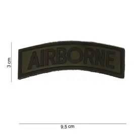 Patch ""Airborne"" in PVC Verde con Velcro