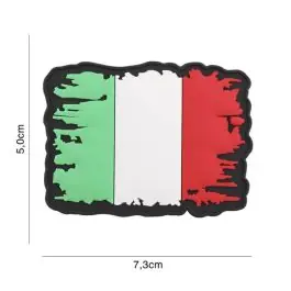 Patch Italia vintage in PVC coyote con velcro