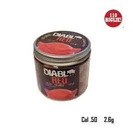 Munizioni per T4E Calibro .50 DIABLO RED da 2.6 gr (CF.110pz) - DEFENSE SYSTEM