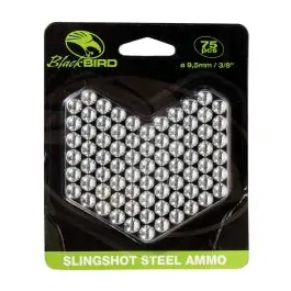 Biglie per fionde confezione da 75 pz. da 9.5mm BLACKBIRD