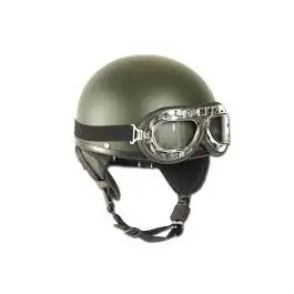 Replica Casco a Scodella con Occhiale da Ufficiale Tedesco in Moto II° Guerra Mondiale