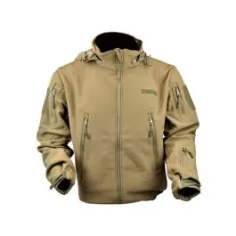 Giacca Shark Skin Impermeabile Ed Anti-Vento Interno Felpato Tan JS-TACTICAL (JW-BR)