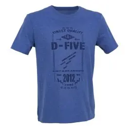 T-Shirt con logo design D.FIVE - Sfondo Dark Heather Indigo ""Blu"" - Defcon 5 (DF5-TFL01 DHI)