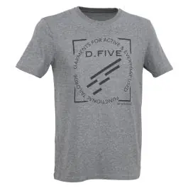 T-Shirt con logo D.FIVE - Sfondo Mid Heather Gray ""Grigio"" - Defcon 5 (DF5-TFL02 MHG)