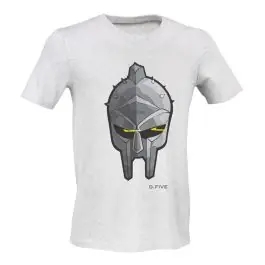 T-Shirt con Elmo da Gladiatore - Sfondo Bianco Panna - Defcon 5 (DF5-TFL03 HCG)