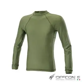 T-Shirt a Manica Lunga in Lycra® + Mesh - Olive Drab ""Verde"" - Defcon 5