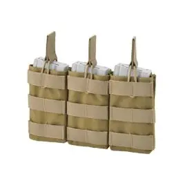 Tasca porta caricatore Tripla ad estrazione Rapida per M4 e AK - Tan - DEFCON 5 (D5-M4AK3DO CT)