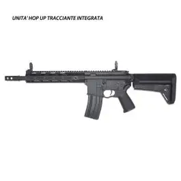 Fucile Elettrico Serie M4 QBS M-LOK 10.5"" PLATINUM TRACER HOP UP Full Metal Nero Cyma