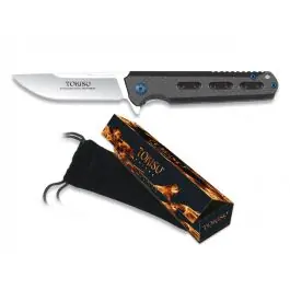 Coltellino TOKISU Carbon fiber and G10 lama in acciaio 7Cr17Mov 18594
