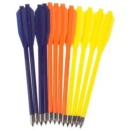 Blister di 12 frecce 3 colori per Pistola Balestra