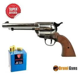 Pistola a salve Colt Singola Azione SILVER calibro 380 mm + 50 COLPI