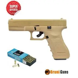 Pistola a salve Glock 17 calibro 9 mm DESERT + 50 COLPI