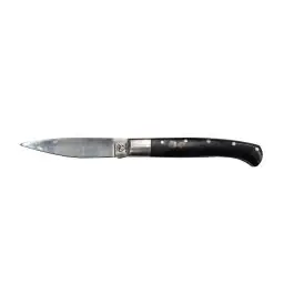 Coltellino Mascu Pattada 8 cm manico in corno nero